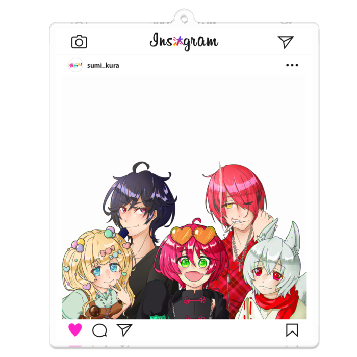 アクリルキーホルダー（コーティング） - 100 x 100 (mm)