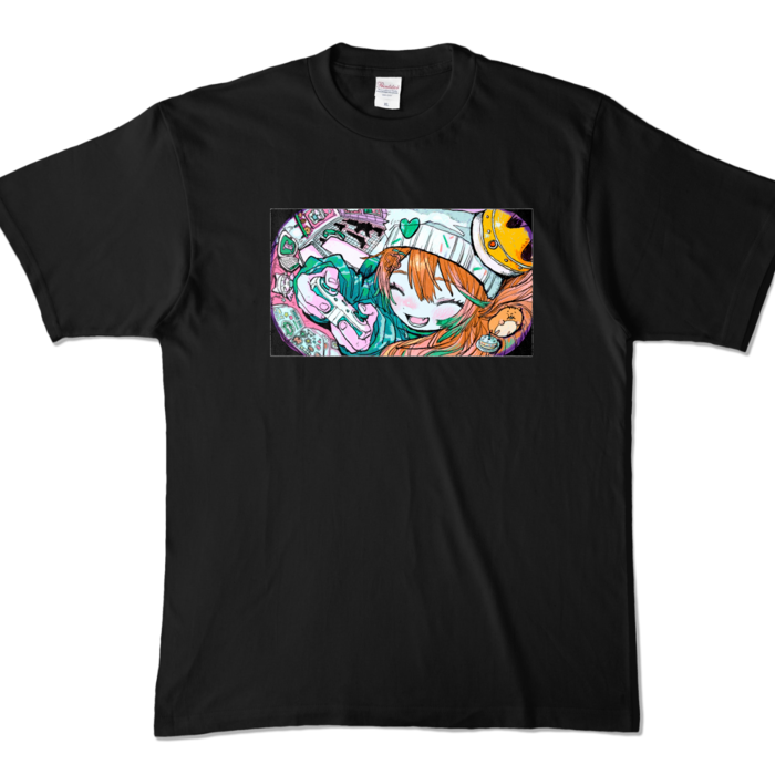おうちじかんTシャツ(にっこりver) - XL - ブラック