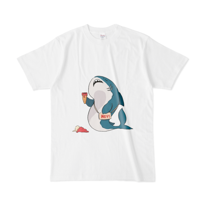 さめTシャツ - L - 白