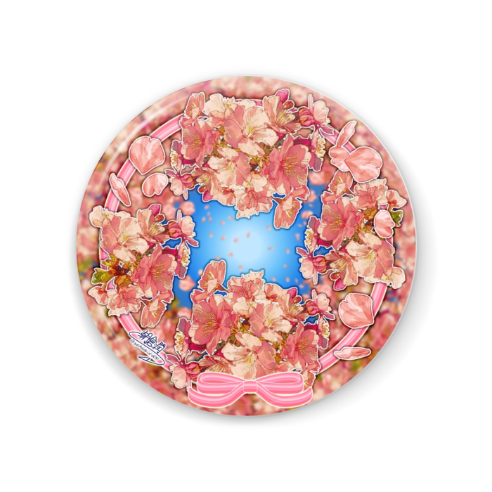 桜の季節Photo 缶ミラー - 56mm