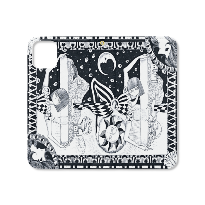 手帳型iPhoneケース（ベルトなし） - iPhone 11 - ストラップ穴 あり