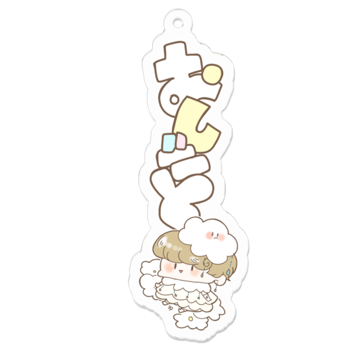 アクリルキーホルダー - 70 x 70 (mm)白