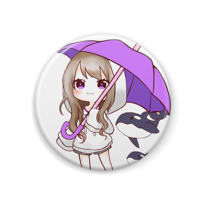 あめふらしありむりゃー缶バッジ - 44mm