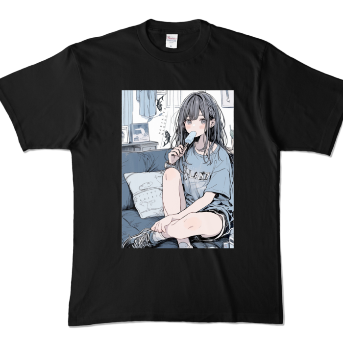 カラーTシャツ - XL - ブラック (濃色)まぐろ