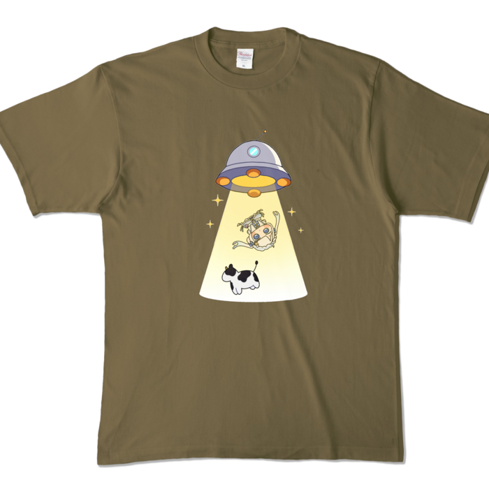 カラーTシャツ - XL - オリーブ (濃色)