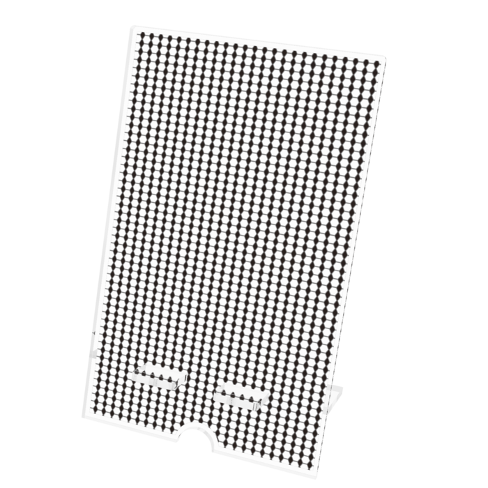 アクリルスマホスタンド - W100 × H160mm 以内 (ケーブル穴あり)