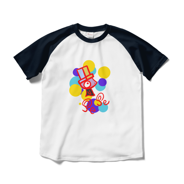 ラグランTシャツ - M - ホワイト×ネイビー