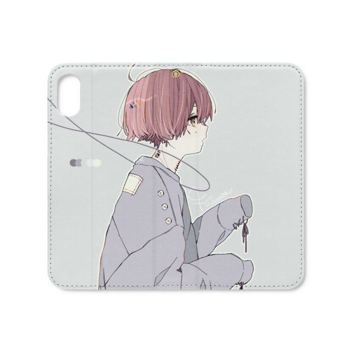 手帳型iPhoneケース（ベルトなし） - iPhone XS / X - ストラップ穴 あり