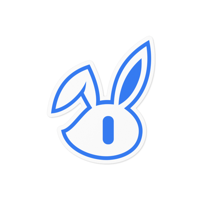ホワイトステッカー - 100 x 100 (mm)　Usagi-chan
