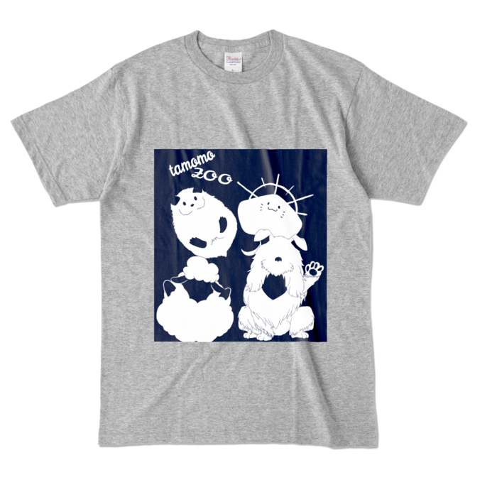 カラーTシャツ - L - 杢グレー (濃色)
