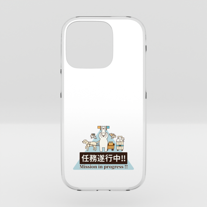 クリアiPhoneケース　白色　iPhone 15Pro
