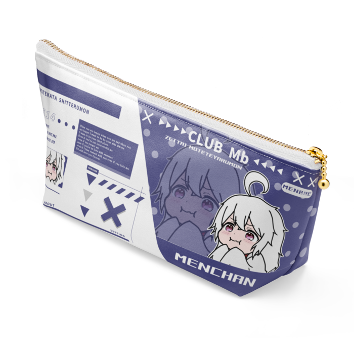 ポーチ - 長さ21.5cm / 高さ10cm - ホワイト