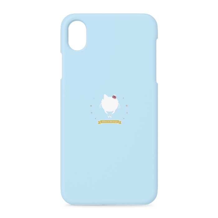 【水色×ロゴモチーフ】iPhoneケース - iPhone XR - 側面あり