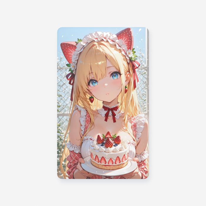 クリアカード（55 × 91mm）【いちご🩷🍰】