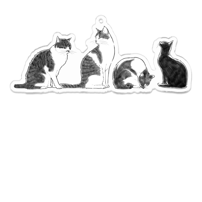 アクリルキーホルダー（コーティング） - 100 x 100 (mm)