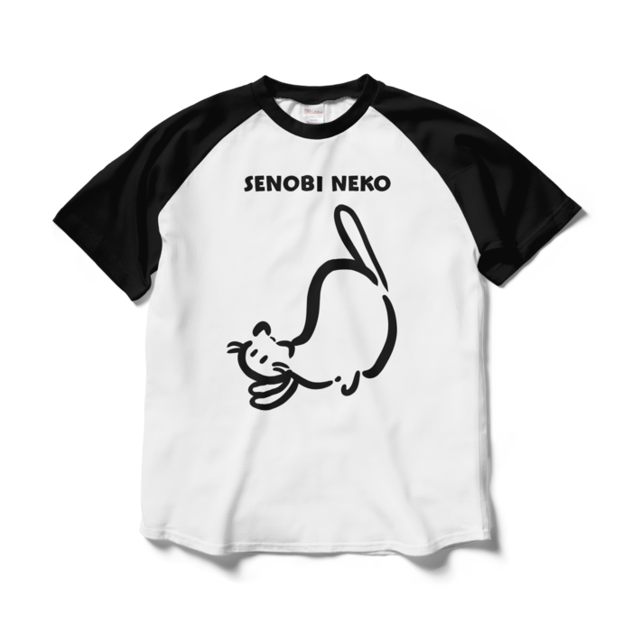ラグランTシャツ - L - ホワイト×ブラック
