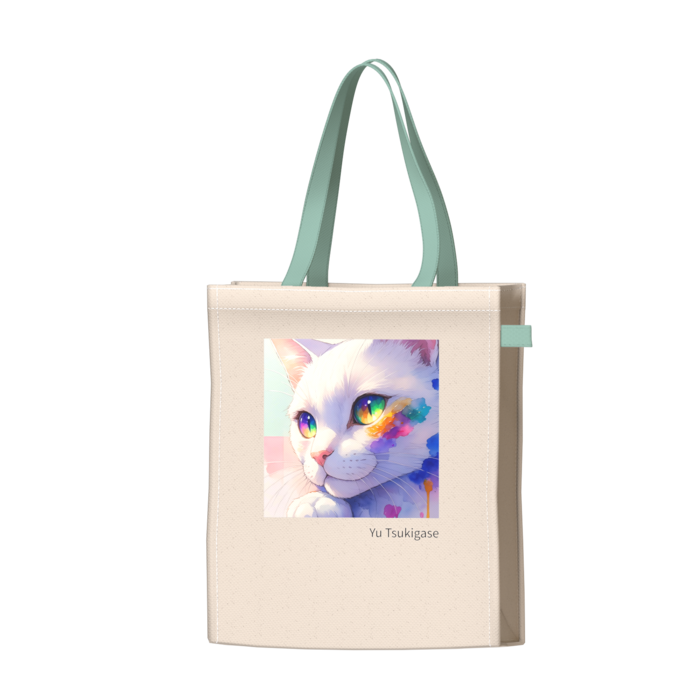 ツートンカラーバッグ - グリーン - W34 × H41 × D14cm