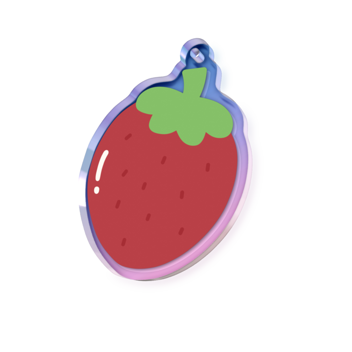 オーロラアクリルキーホルダー - 50 × 50mm