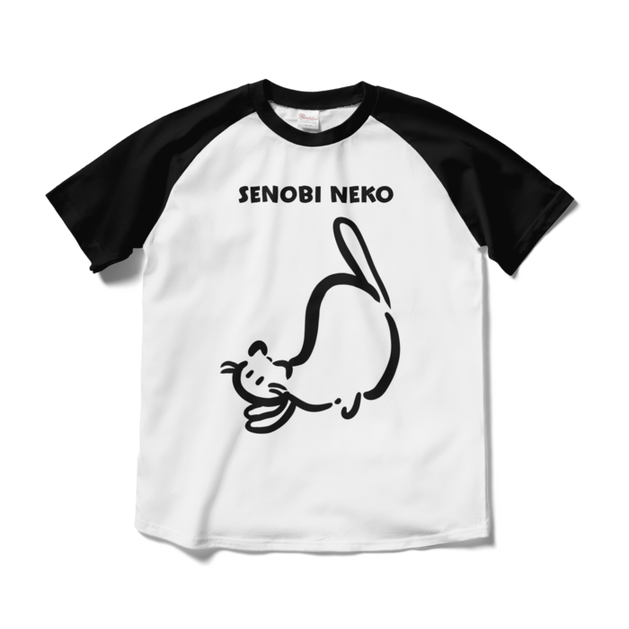 ラグランTシャツ - M - ホワイト×ブラック