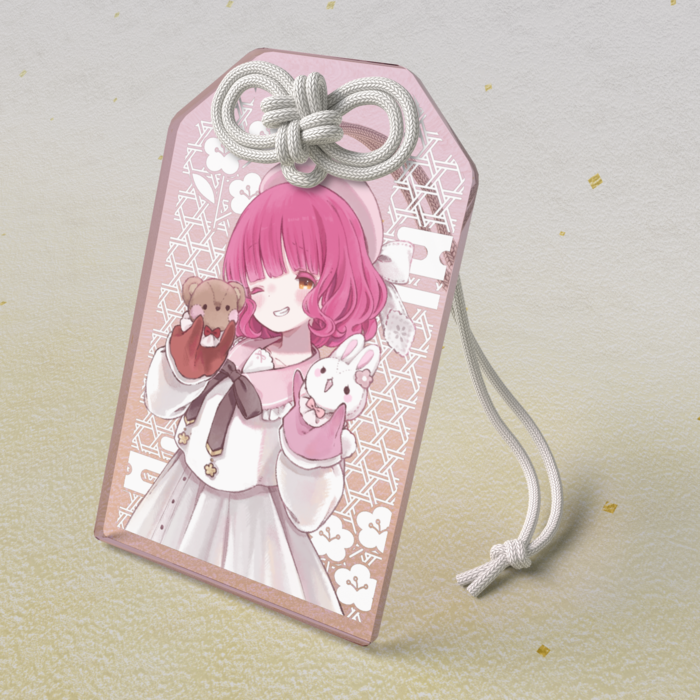 アクリルお守り(pink) - 50 × 80mm