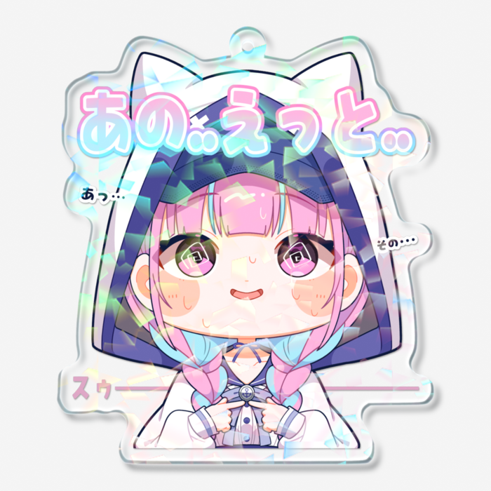 ホログラムアクリルキーホルダー - 70 × 70mm