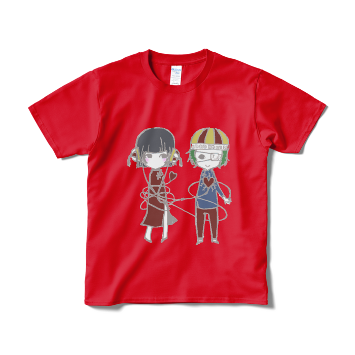 Tシャツ（赤い糸） - S - レッド