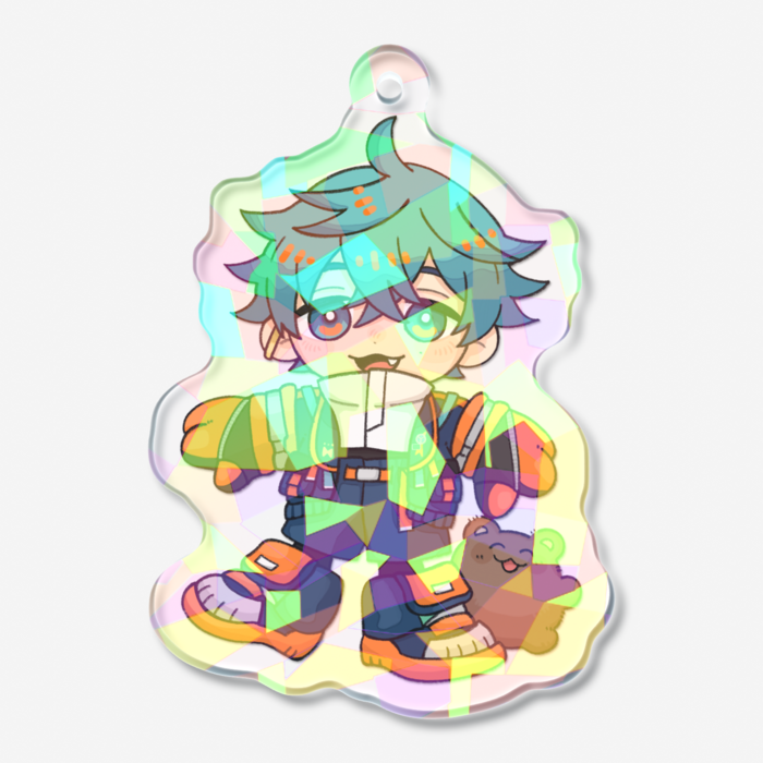 ホログラムアクリルキーホルダー - 50 × 50mm