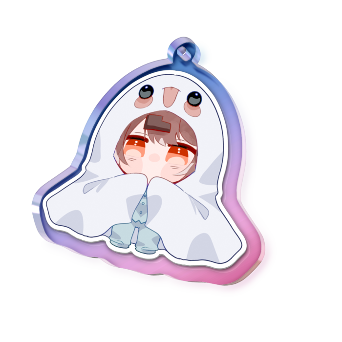 オーロラアクリルキーホルダー - 50 × 50mm