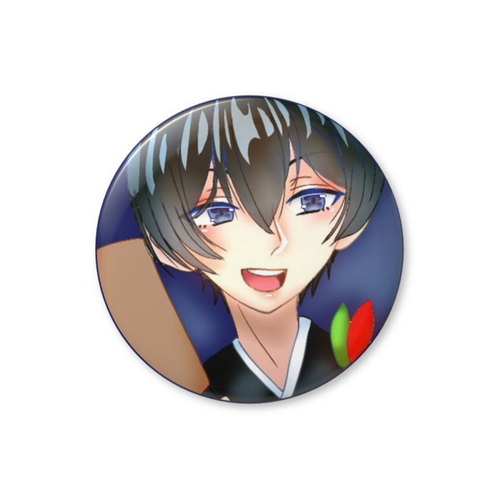 羽子板持ってる少年　缶バッジ（バリュー） - 56mm