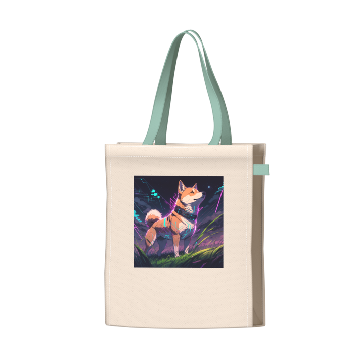 ツートンカラーバッグ - グリーン - W34 × H41 × D14cm