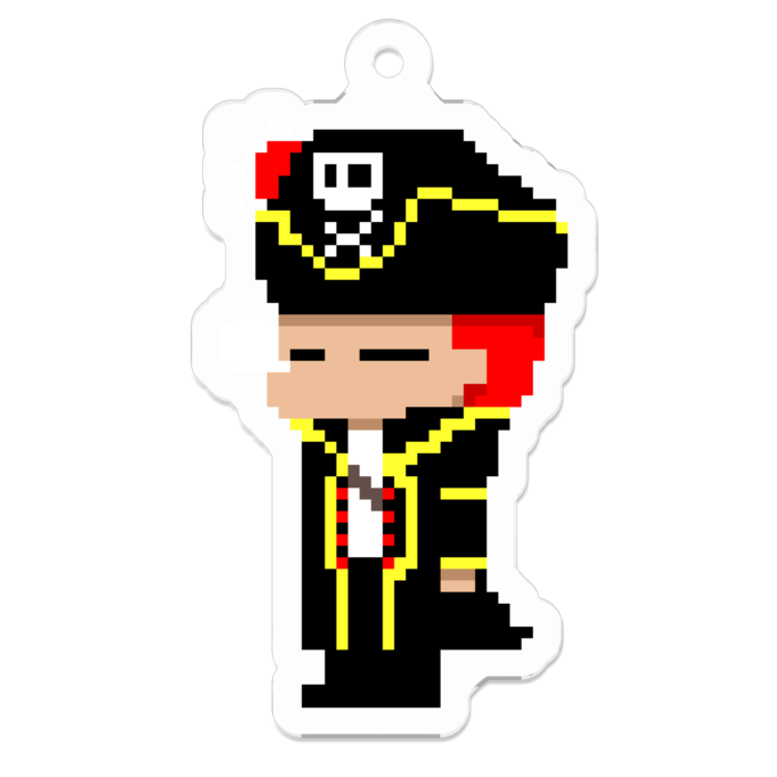 アクリルキーホルダー - 50 x 50 (mm)　居眠り