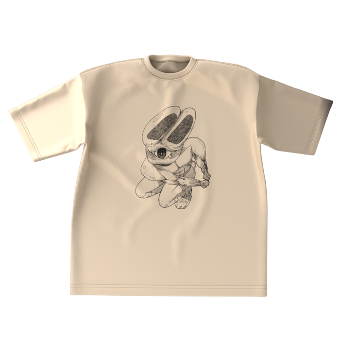 ぱわふるうさぎくんTシャツ - XL - 正面