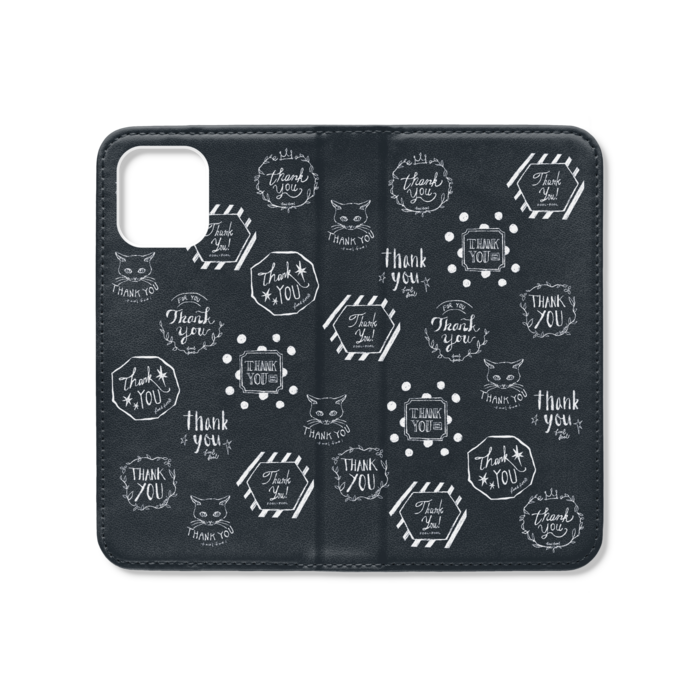 手帳型iPhoneケース（ベルトなし） - iPhone12 mini - ストラップ穴 なし
