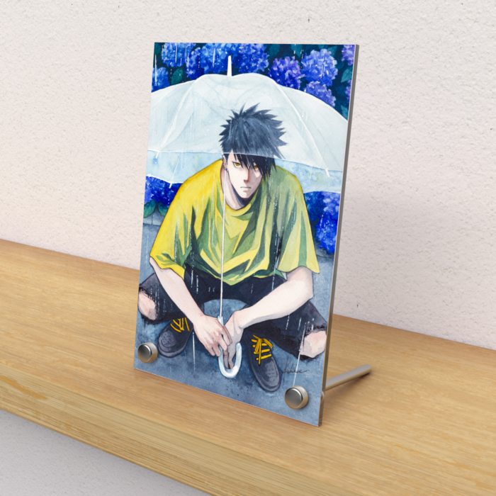 ④暁くん『水彩』紫陽花　アクリルフォトパネル - 横100 × 縦148mm