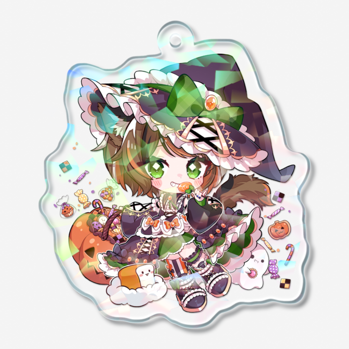 ホログラムアクリルキーホルダー - 50 × 50mm