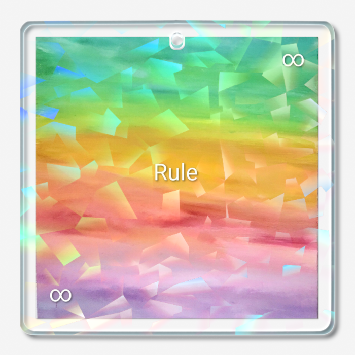 ホログラムアクリルキーホルダー - 50 × 50mm