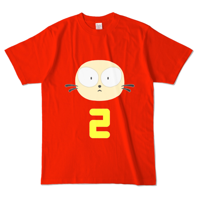 Tシャツになったニィ - L - レッド (濃色)