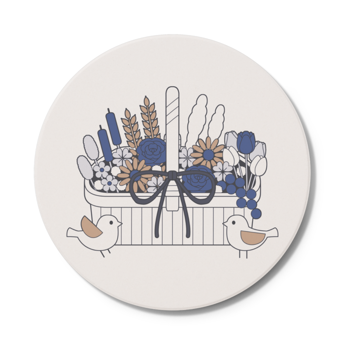 コースターA　円形　白色（ホワイト）