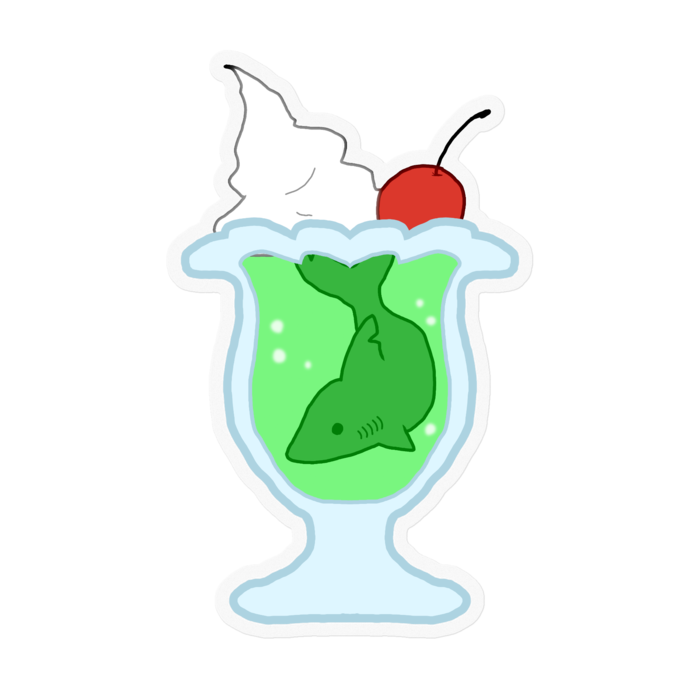 メロンソーダ(クリア) - 100 x 100 (mm)