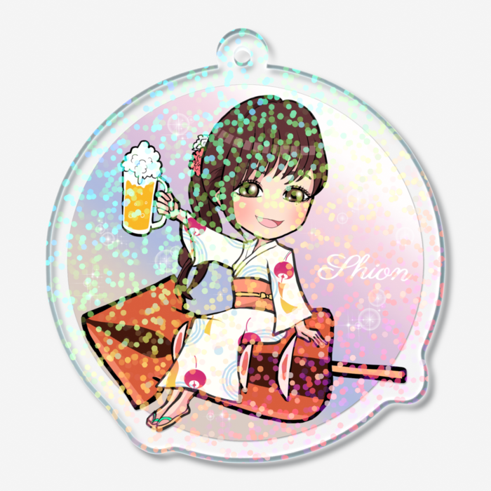 ホログラムアクリルキーホルダー - 50 × 50mm