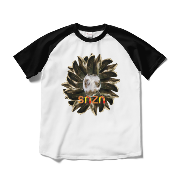 ラグランTシャツ - M - ホワイト×ブラック