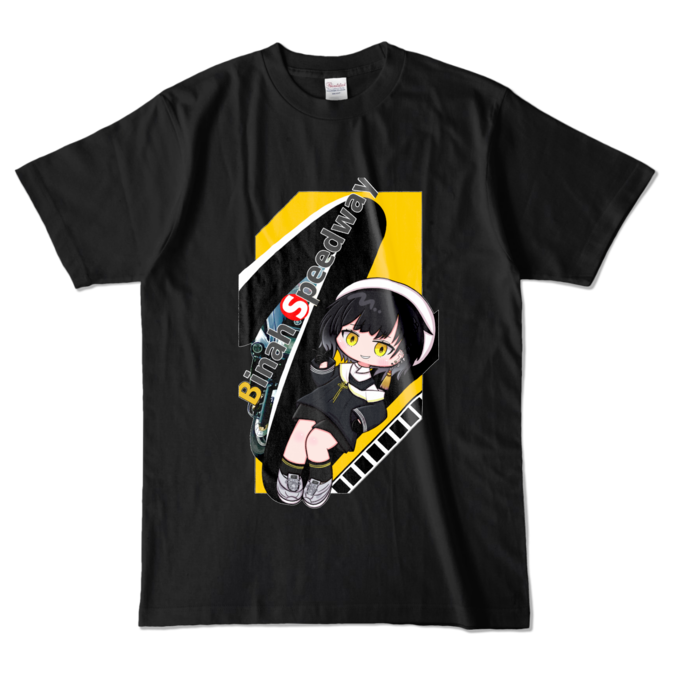 イラストTシャツ - L - ブラック (濃色)