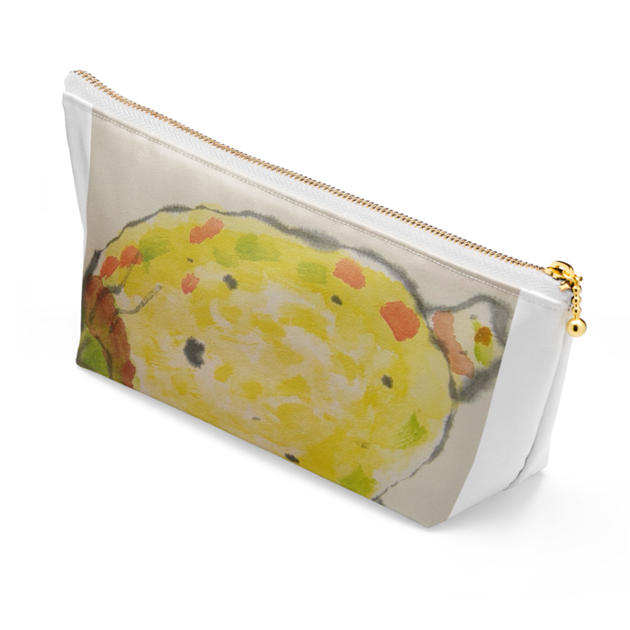 ポーチ - 長さ21.5cm / 高さ10cm - ホワイト