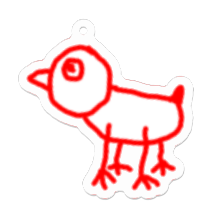 アクリルキーホルダー（コーティング） - 50 x 50 (mm)