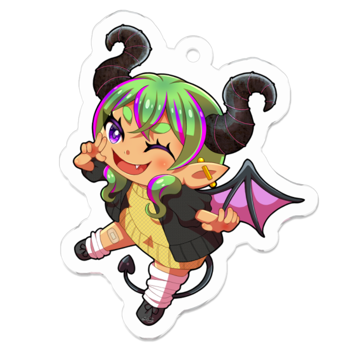 アクキー【悪魔ちゃん】 - 50 x 50 (mm)