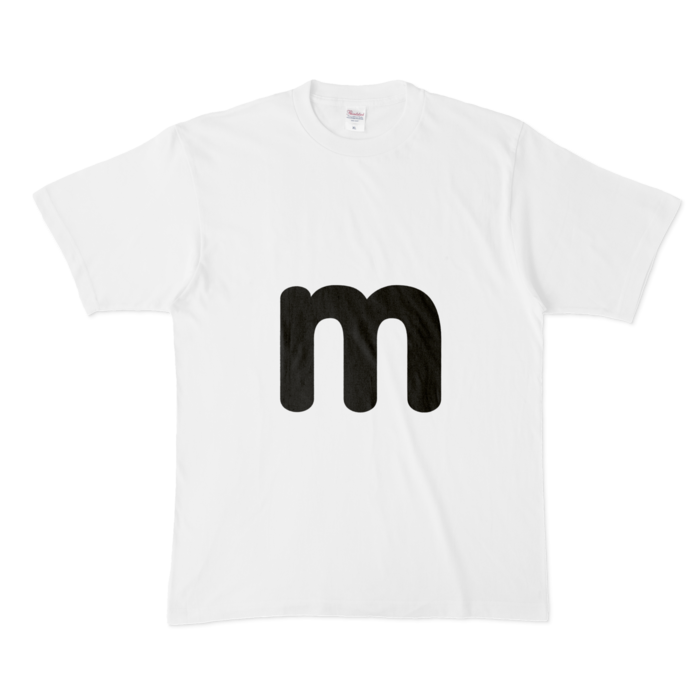 「m」（小文字）Tシャツ - XL - 白