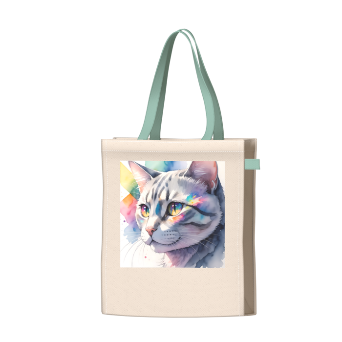 ツートンカラーバッグ - グリーン - W34 × H41 × D14cm