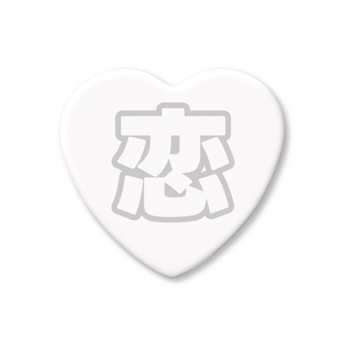 ハート缶バッジ - 57 × 52.5mm