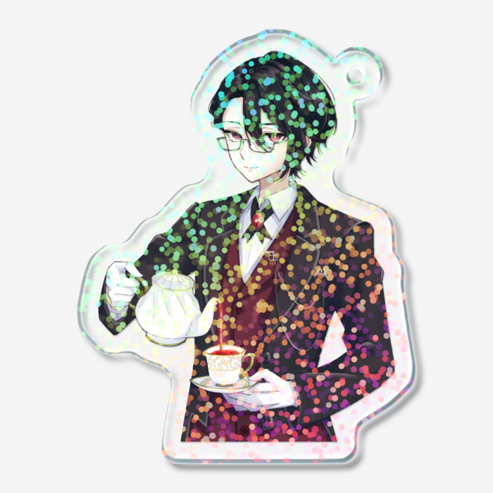 ホログラムアクリルキーホルダー半年記念 - 50 × 50mm