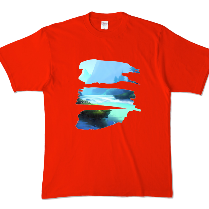 カラーTシャツ - XL - レッド (濃色)